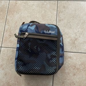 LL BEAN Insulated Blue Camo Lunch Box